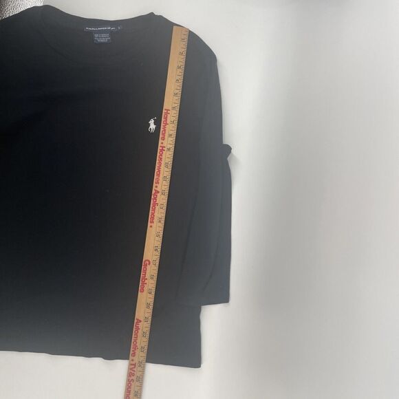 Ralph Lauren Sport Jersey Knit Top Pony Women's Large Black 100% Cotton Classic - Picture 6 of 6